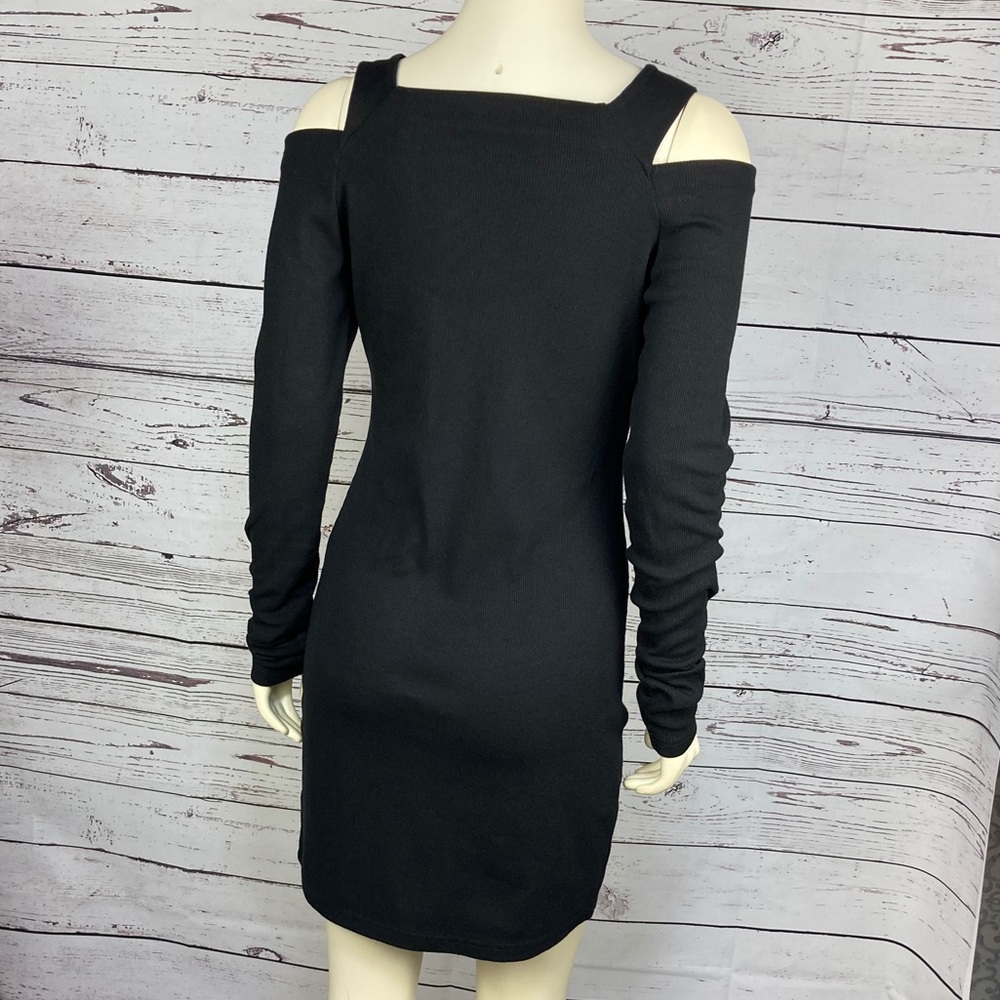 DOUBLJU LBD Cold Shoulder Square Neck Dress Size M - Picture 4 of 15